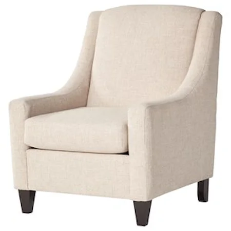 Occasional Chair with Sloped Arms